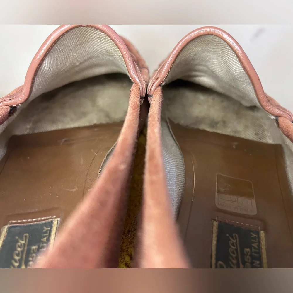 Vintage Gucci Horsebit 1953 Loafers Chestnut Brown Orange Suede Size W’s 39.5 - Picture 11 of 11